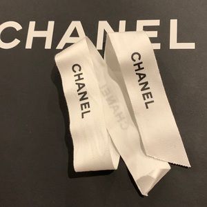 Chanel white ribbon